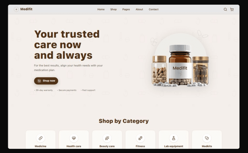 Landing Page Medifit